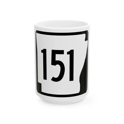 Arkansas 151 1970 (Arkansas) (Road Sign) White Coffee Mug 15oz - Go Mug Yourself