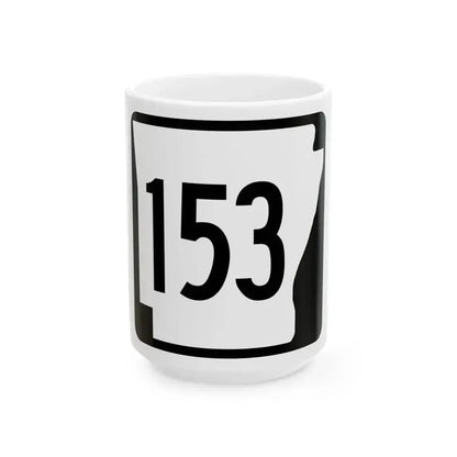 Arkansas 153 1970 (Arkansas) (Road Sign) White Coffee Mug 15oz - Go Mug Yourself