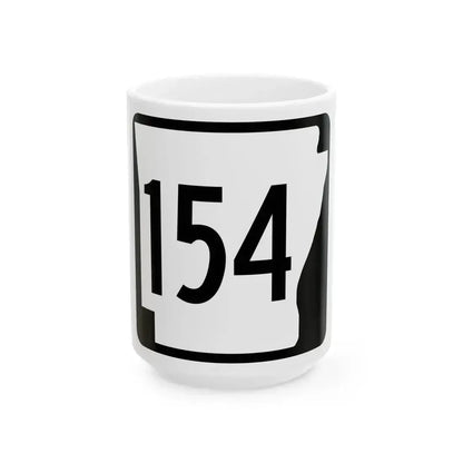 Arkansas 154 1970 (Arkansas) (Road Sign) White Coffee Mug 15oz - Go Mug Yourself