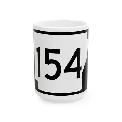 Arkansas 154 (Arkansas) (Road Sign) White Coffee Mug 15oz - Go Mug Yourself