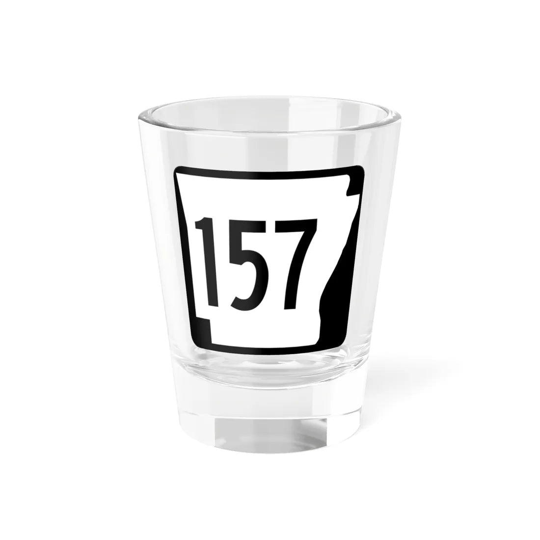 Arkansas 157 1970 (Arkansas) (Road Sign) Shot Glass 1.5oz 1.5oz - Go Mug Yourself