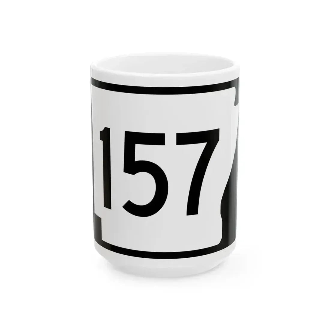 Arkansas 157 (Arkansas) (Road Sign) White Coffee Mug 15oz - Go Mug Yourself