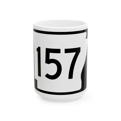 Arkansas 157 (Arkansas) (Road Sign) White Coffee Mug 15oz - Go Mug Yourself