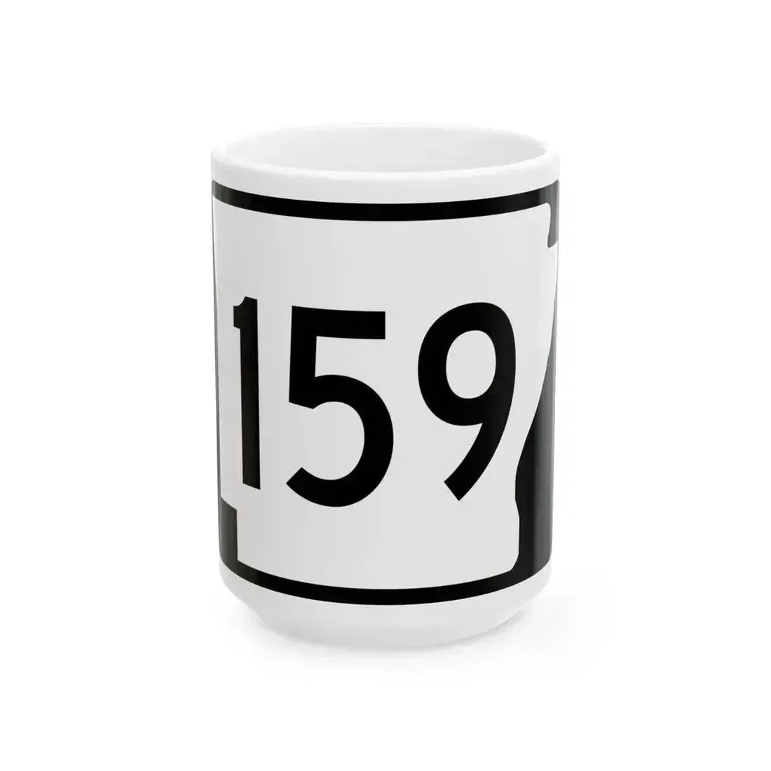 Arkansas 159 (Arkansas) (Road Sign) White Coffee Mug 15oz - Go Mug Yourself