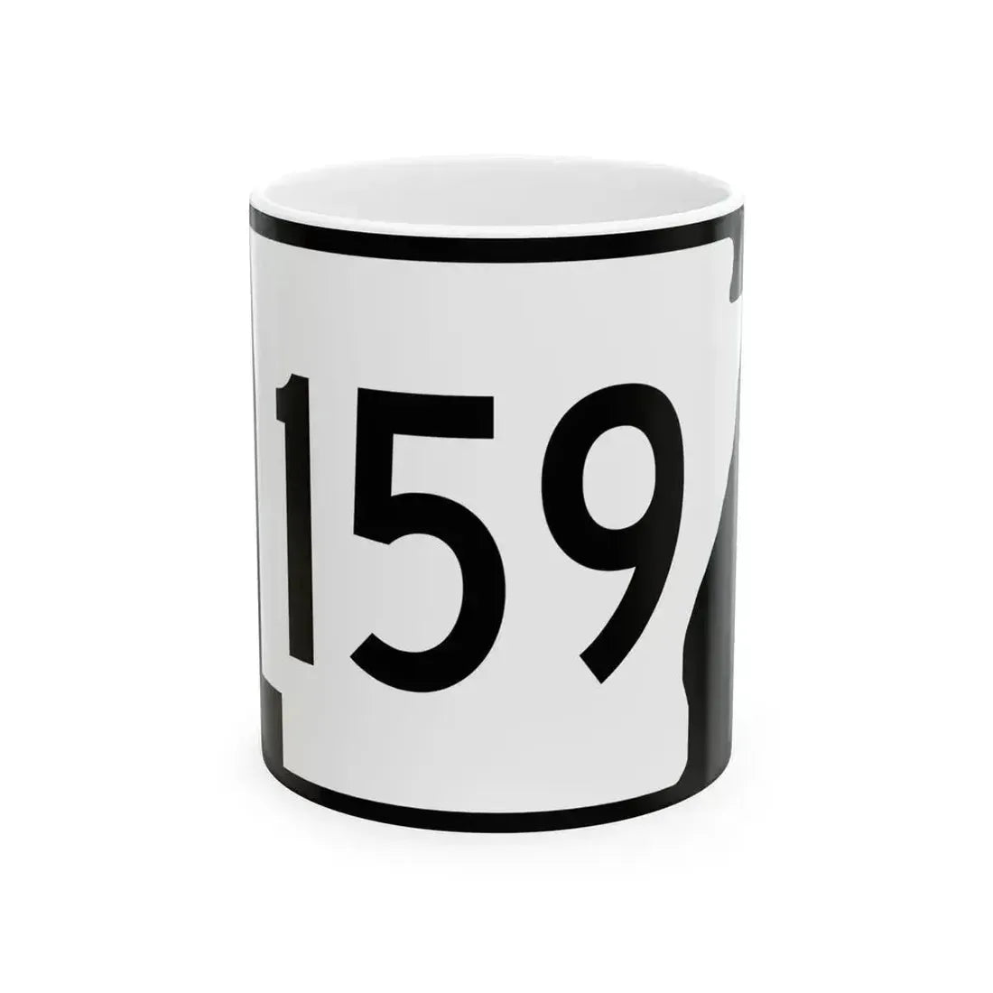 Arkansas 159 (Arkansas) (Road Sign) White Coffee Mug - Go Mug Yourself