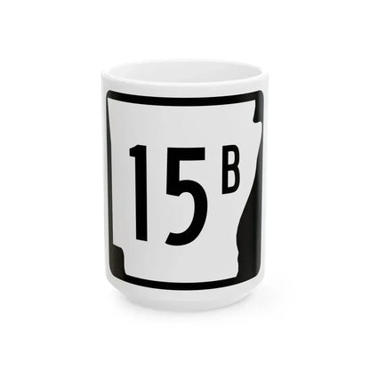 Arkansas 15B (Arkansas) (Road Sign) White Coffee Mug 15oz - Go Mug Yourself