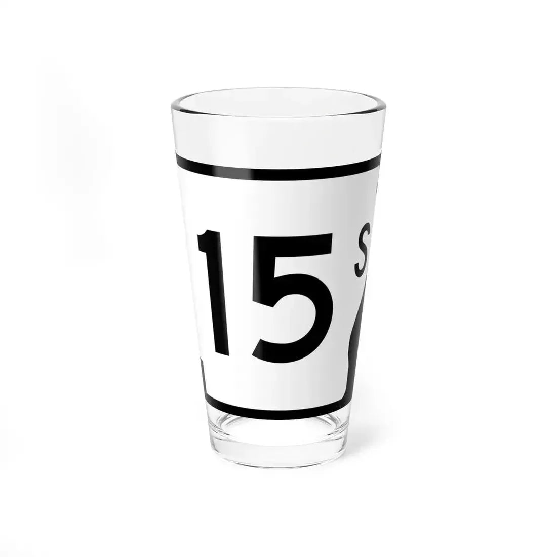 Arkansas 15S (Arkansas) (Road Sign) Pint Glass 16oz 16oz - Go Mug Yourself