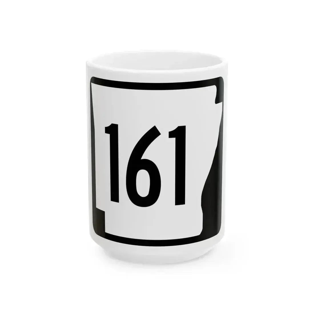 Arkansas 161 1970 (Arkansas) (Road Sign) White Coffee Mug 15oz - Go Mug Yourself