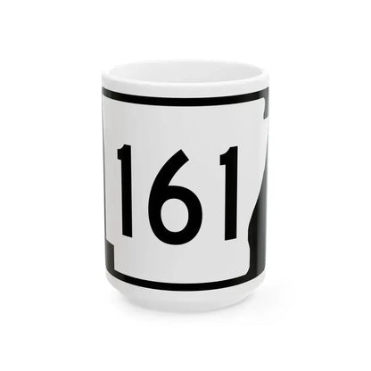 Arkansas 161 (Arkansas) (Road Sign) White Coffee Mug 15oz - Go Mug Yourself