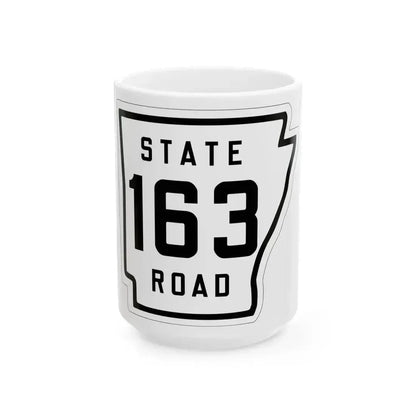 Arkansas 163 1926 (Arkansas) (Road Sign) White Coffee Mug 15oz - Go Mug Yourself