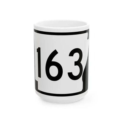 Arkansas 163 (Arkansas) (Road Sign) White Coffee Mug 15oz - Go Mug Yourself