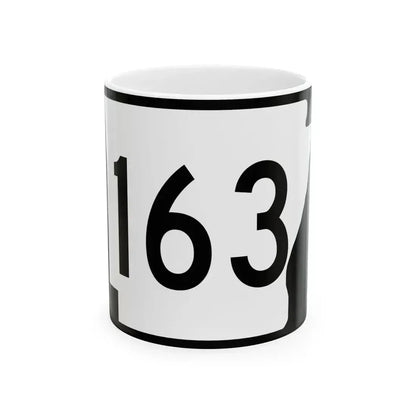 Arkansas 163 (Arkansas) (Road Sign) White Coffee Mug - Go Mug Yourself
