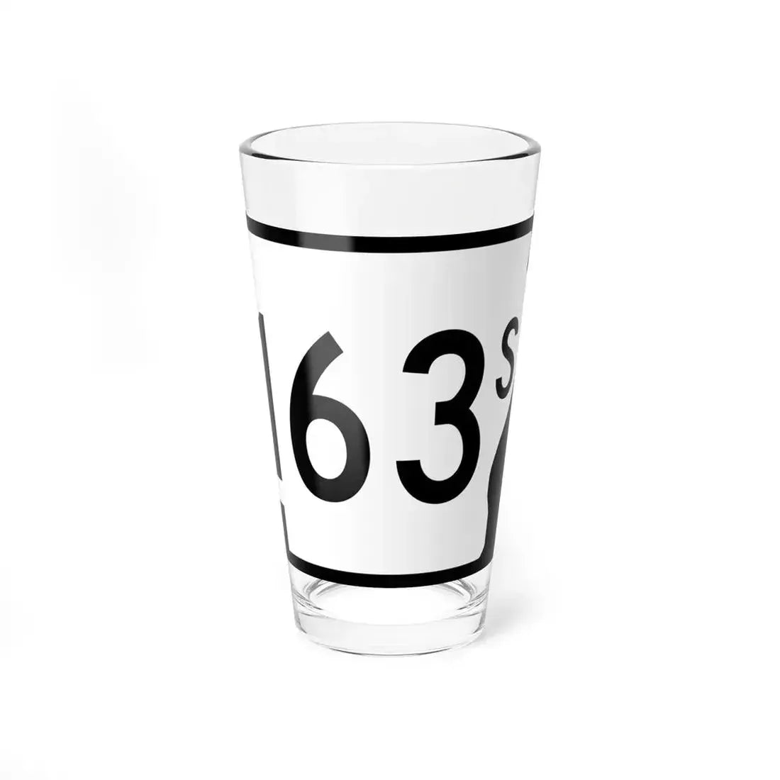 Arkansas 163S (Arkansas) (Road Sign) Pint Glass 16oz 16oz - Go Mug Yourself