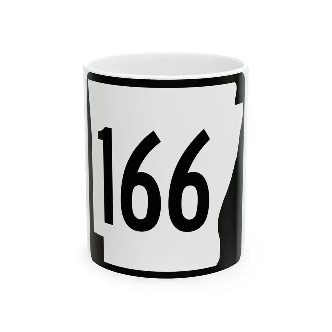 Arkansas 166 1970 (Arkansas) (Road Sign) White Coffee Mug - Go Mug Yourself