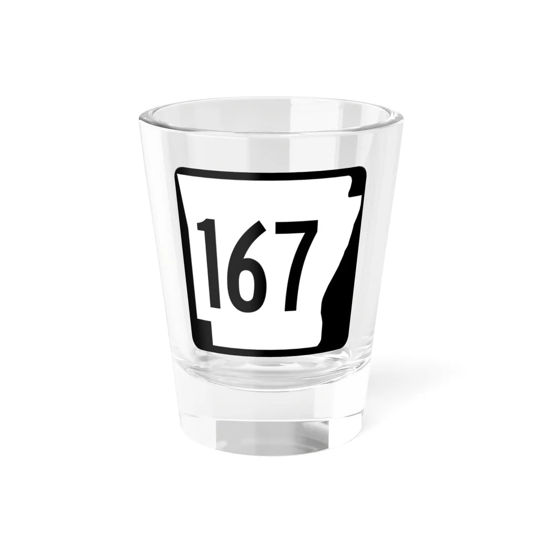 Arkansas 167 1970 (Arkansas) (Road Sign) Shot Glass 1.5oz 1.5oz - Go Mug Yourself