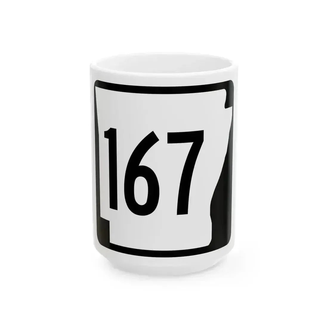 Arkansas 167 1970 (Arkansas) (Road Sign) White Coffee Mug 15oz - Go Mug Yourself