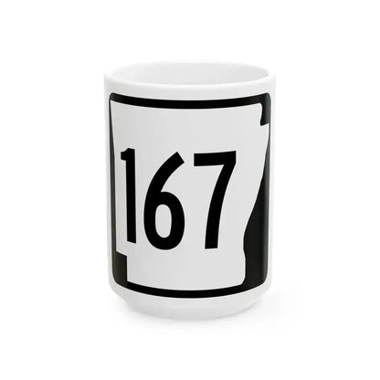 Arkansas 167 1970 (Arkansas) (Road Sign) White Coffee Mug 15oz - Go Mug Yourself