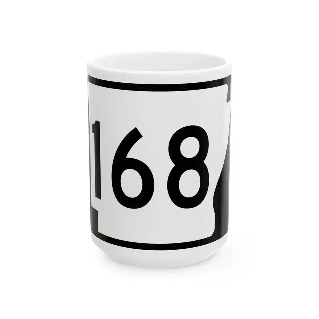 Arkansas 168 (Arkansas) (Road Sign) White Coffee Mug 15oz - Go Mug Yourself