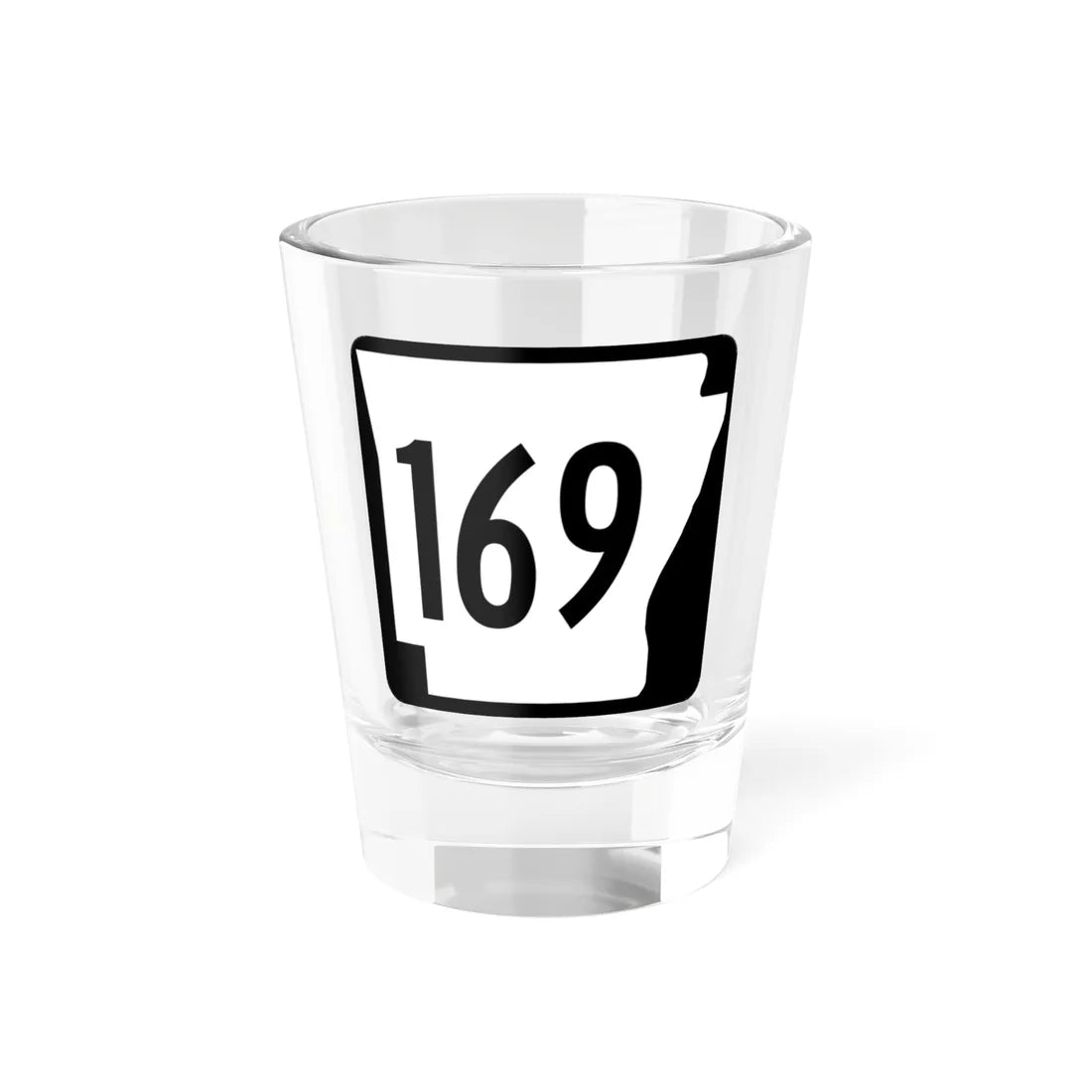 Arkansas 169 1970 (Arkansas) (Road Sign) Shot Glass 1.5oz 1.5oz - Go Mug Yourself