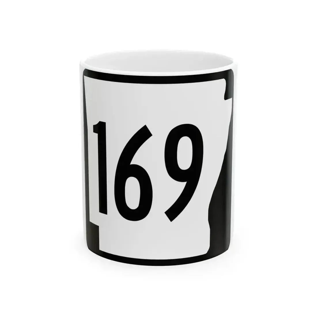 Arkansas 169 1970 (Arkansas) (Road Sign) White Coffee Mug - Go Mug Yourself