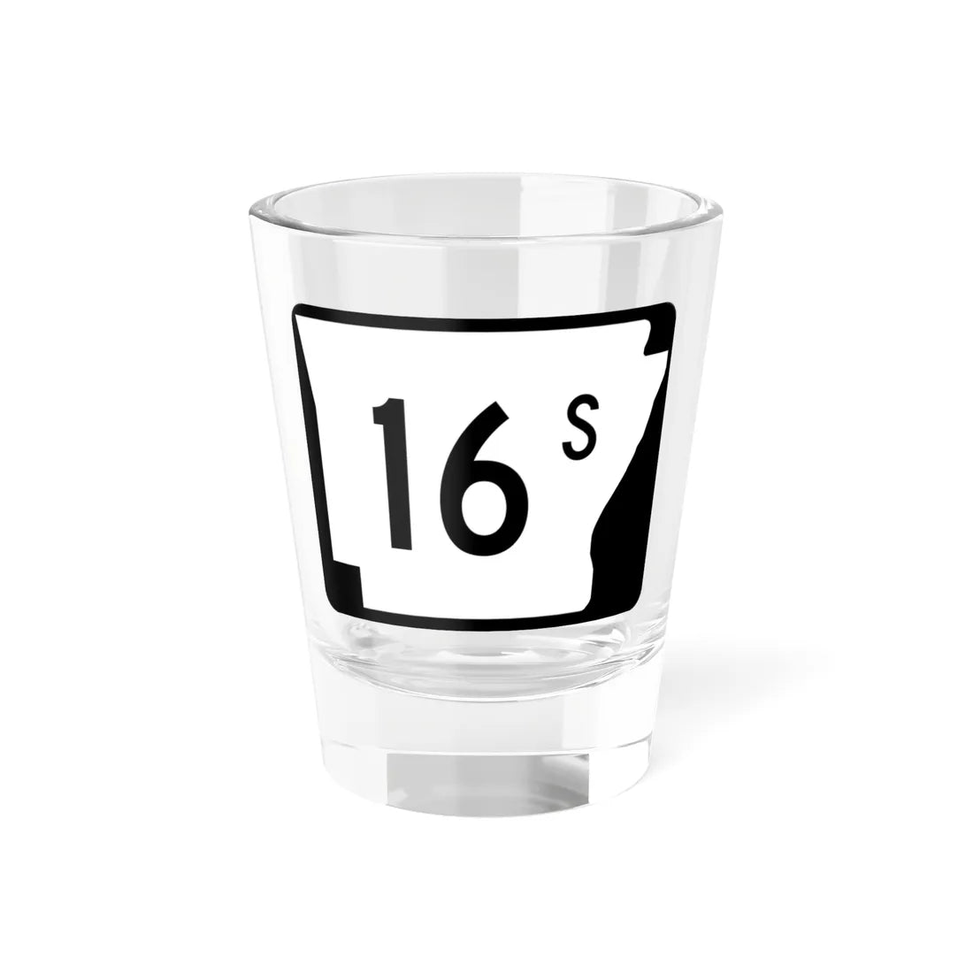 Arkansas 16S (Arkansas) (Road Sign) Shot Glass 1.5oz 1.5oz - Go Mug Yourself