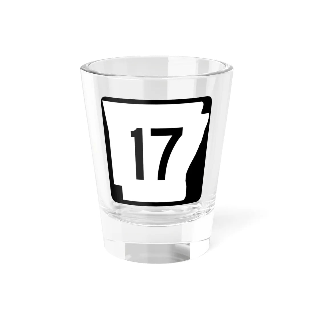 Arkansas 17 (Arkansas) (Road Sign) Shot Glass 1.5oz 1.5oz - Go Mug Yourself