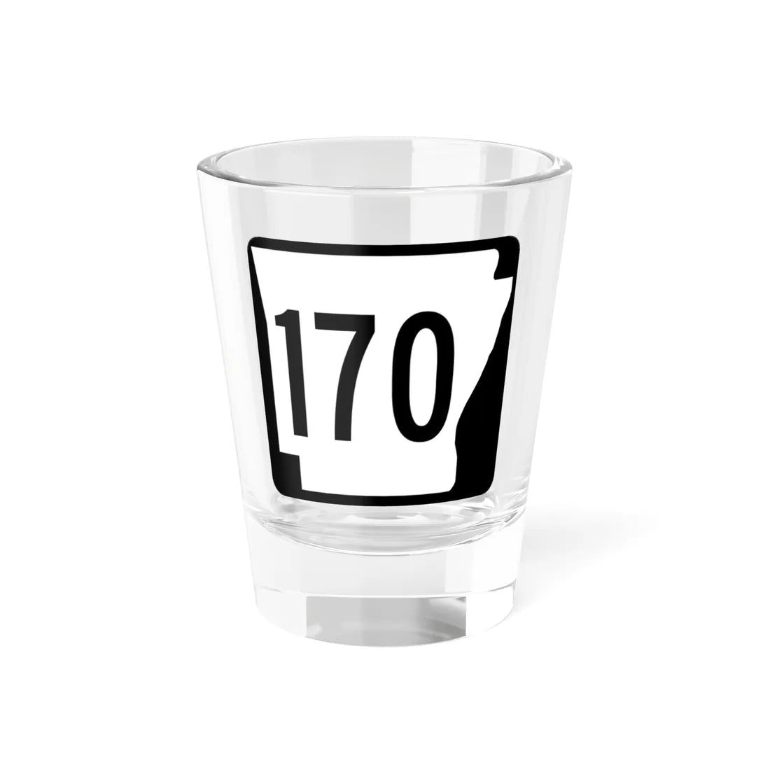 Arkansas 170 1970 (Arkansas) (Road Sign) Shot Glass 1.5oz 1.5oz - Go Mug Yourself