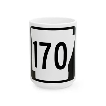 Arkansas 170 1970 (Arkansas) (Road Sign) White Coffee Mug 15oz - Go Mug Yourself