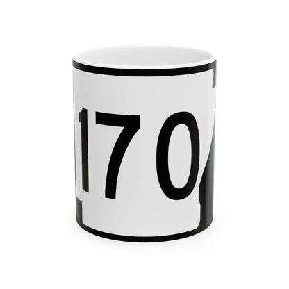 Arkansas 170 (Arkansas) (Road Sign) White Coffee Mug - Go Mug Yourself