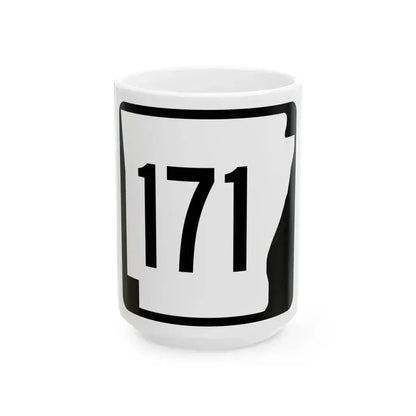 Arkansas 171 1970 (Arkansas) (Road Sign) White Coffee Mug 15oz - Go Mug Yourself