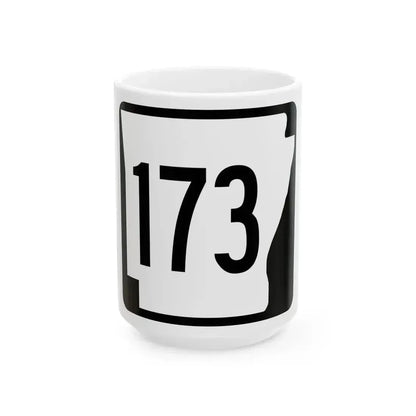 Arkansas 173 1970 (Arkansas) (Road Sign) White Coffee Mug 15oz - Go Mug Yourself