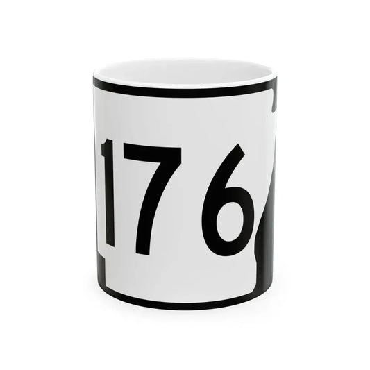 Arkansas 176 (Arkansas) (Road Sign) White Coffee Mug 11oz - Go Mug Yourself