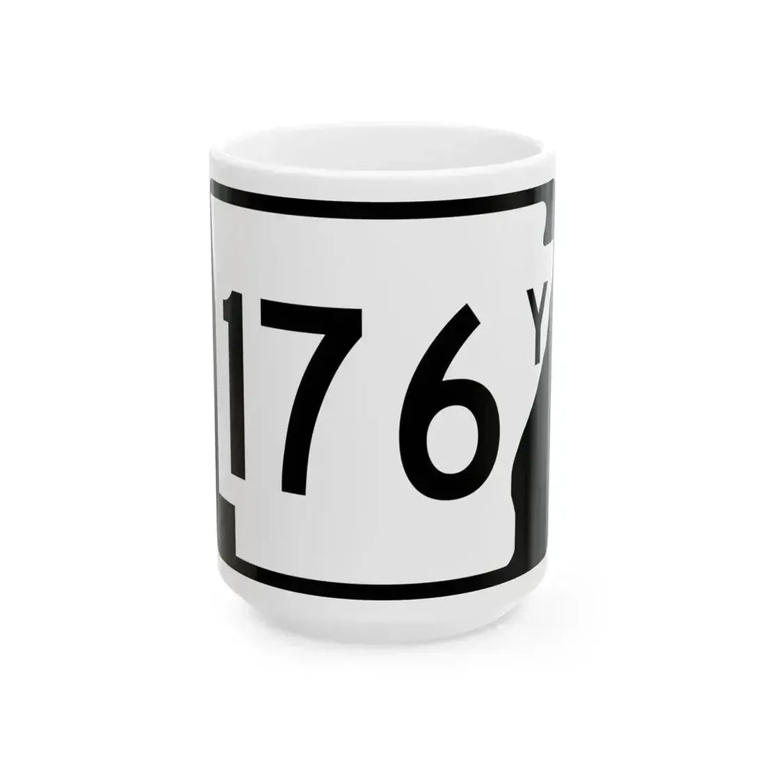 Arkansas 176Y (Arkansas) (Road Sign) White Coffee Mug 15oz - Go Mug Yourself