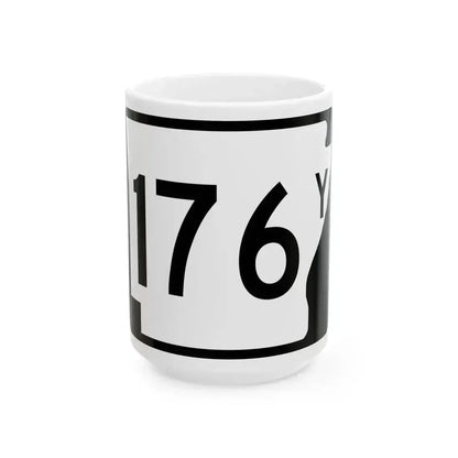 Arkansas 176Y (Arkansas) (Road Sign) White Coffee Mug 15oz - Go Mug Yourself