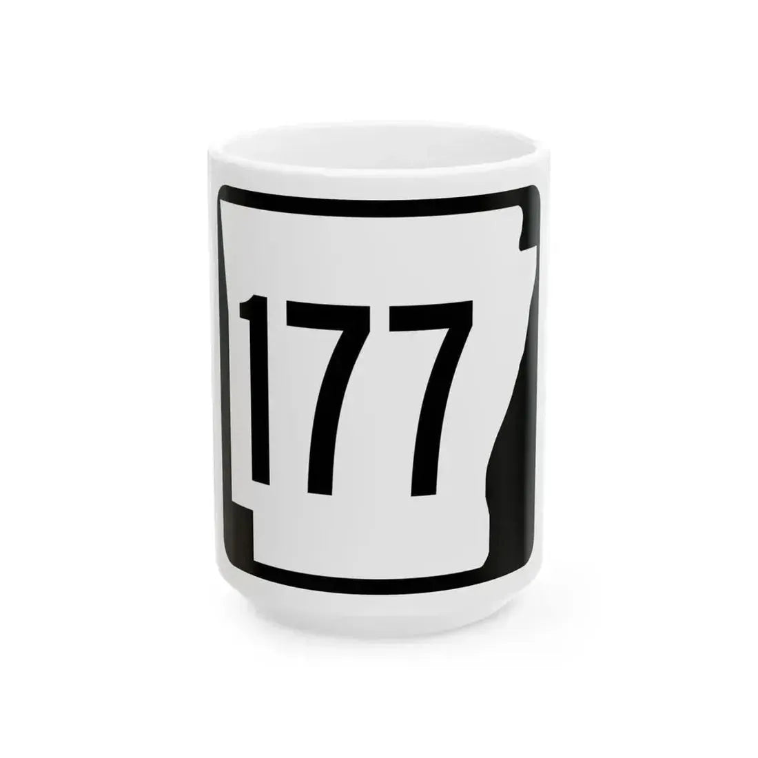 Arkansas 177 1970 (Arkansas) (Road Sign) White Coffee Mug 15oz - Go Mug Yourself