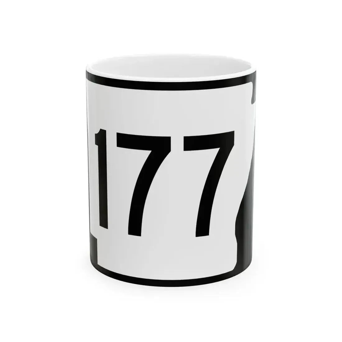 Arkansas 177 (Arkansas) (Road Sign) White Coffee Mug - Go Mug Yourself