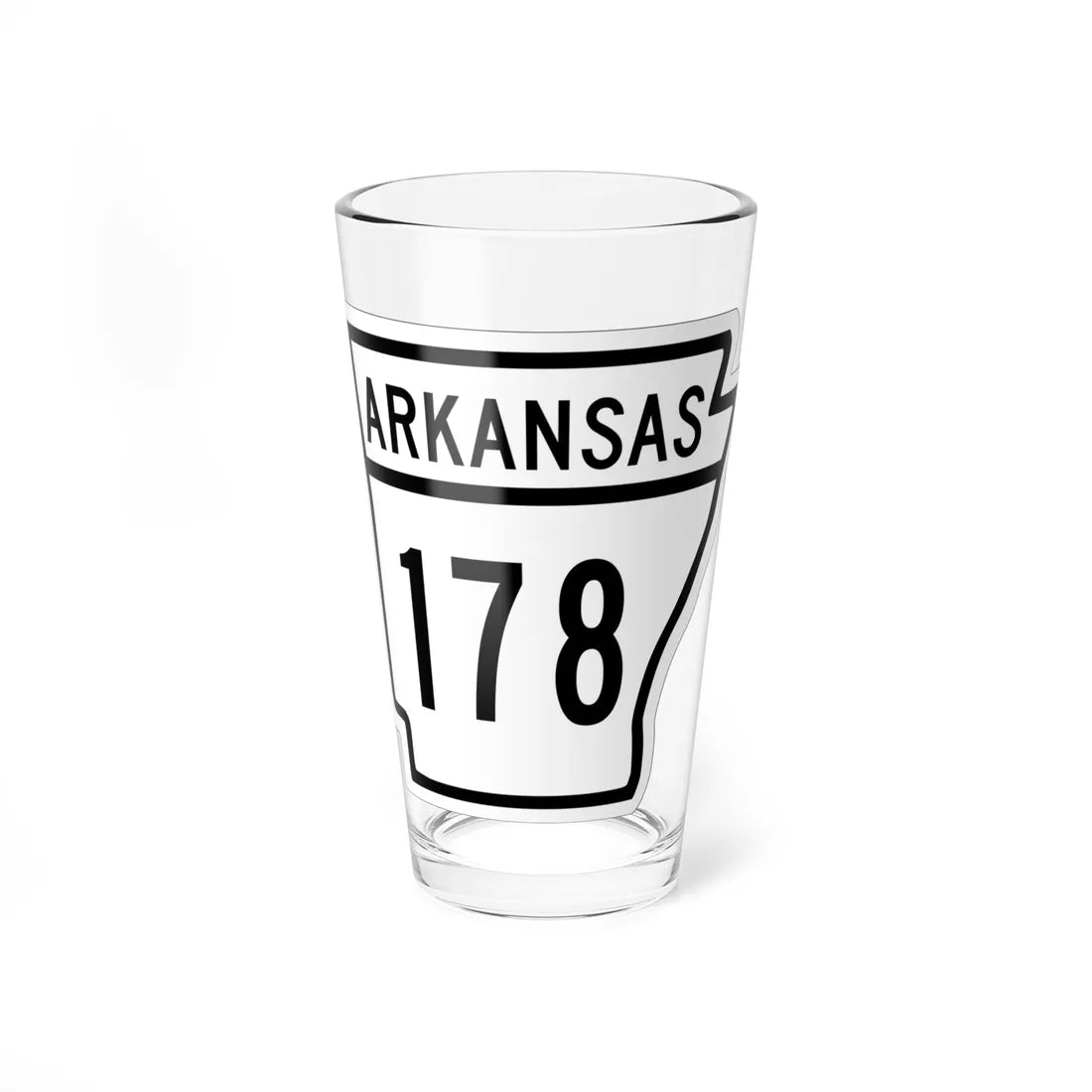 Arkansas 178 1948 (Arkansas) (Road Sign) Pint Glass 16oz 16oz - Go Mug Yourself