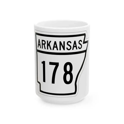 Arkansas 178 1948 (Arkansas) (Road Sign) White Coffee Mug 15oz - Go Mug Yourself