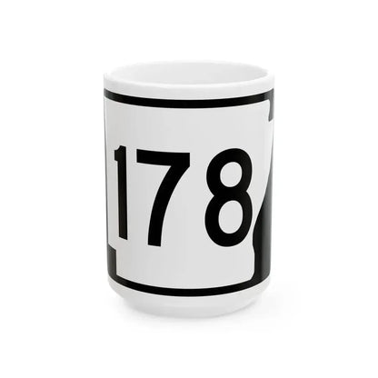 Arkansas 178 (Arkansas) (Road Sign) White Coffee Mug 15oz - Go Mug Yourself