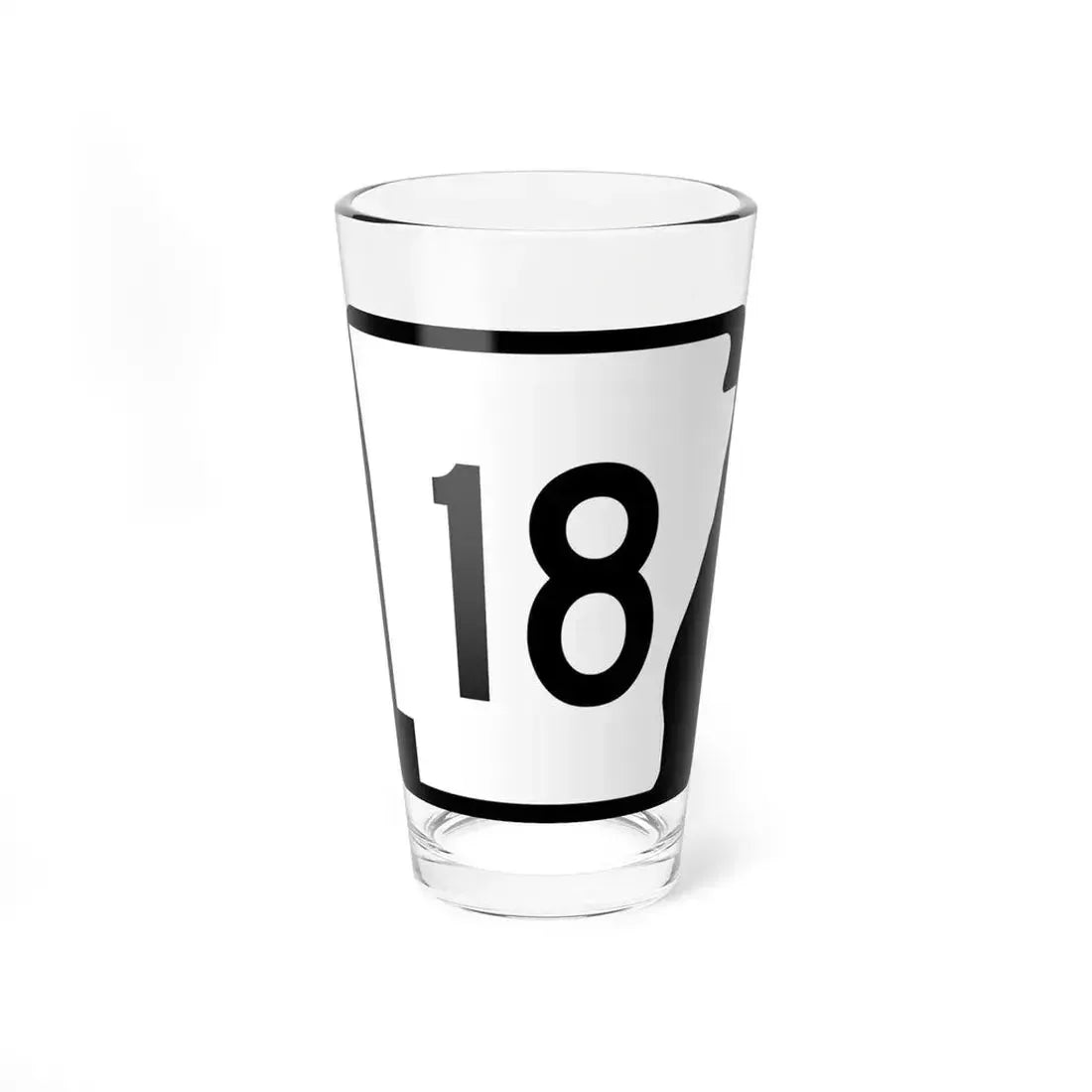 Arkansas 18 (Arkansas) (Road Sign) Pint Glass 16oz 16oz - Go Mug Yourself