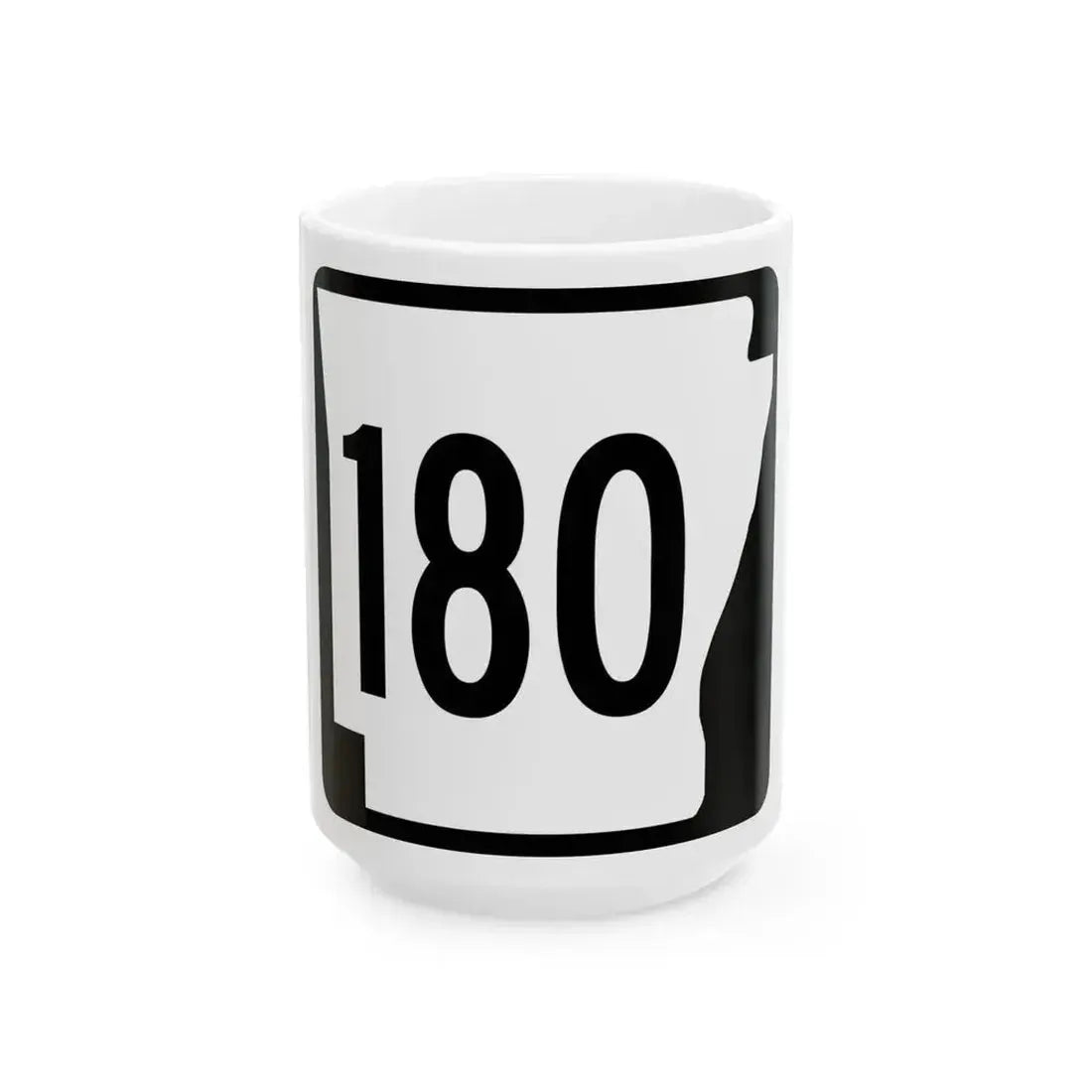 Arkansas 180 1970 (Arkansas) (Road Sign) White Coffee Mug 15oz - Go Mug Yourself