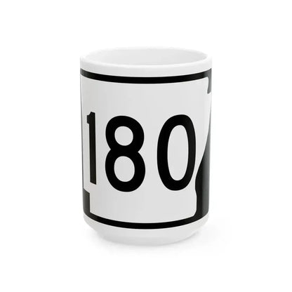 Arkansas 180 (Arkansas) (Road Sign) White Coffee Mug 15oz - Go Mug Yourself