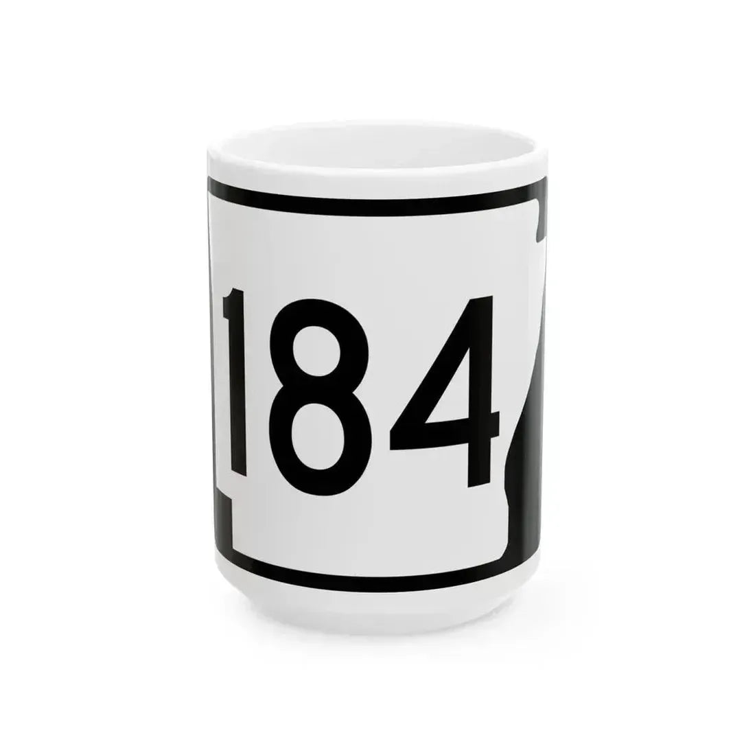 Arkansas 184 (Arkansas) (Road Sign) White Coffee Mug 15oz - Go Mug Yourself