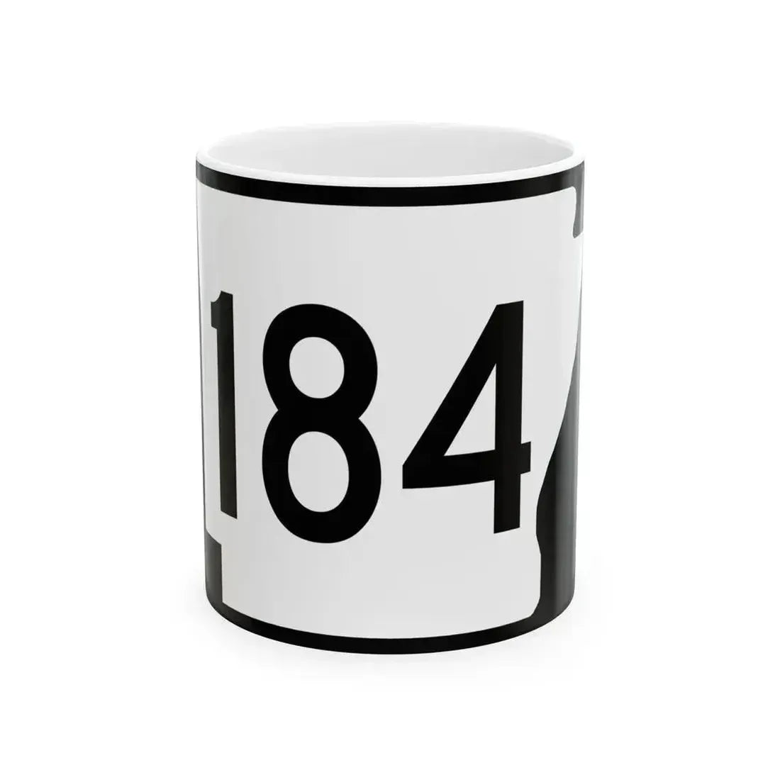 Arkansas 184 (Arkansas) (Road Sign) White Coffee Mug - Go Mug Yourself