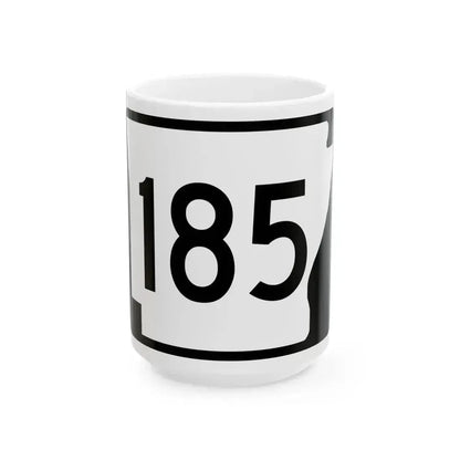 Arkansas 185 (Arkansas) (Road Sign) White Coffee Mug 15oz - Go Mug Yourself