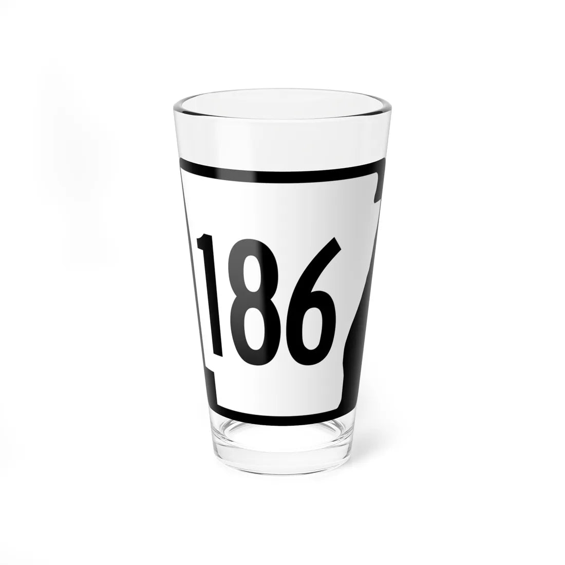Arkansas 186 1970 (Arkansas) (Road Sign) Pint Glass 16oz 16oz - Go Mug Yourself