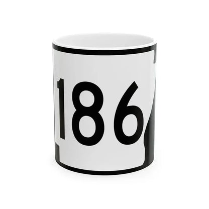 Arkansas 186 (Arkansas) (Road Sign) White Coffee Mug 11oz - Go Mug Yourself