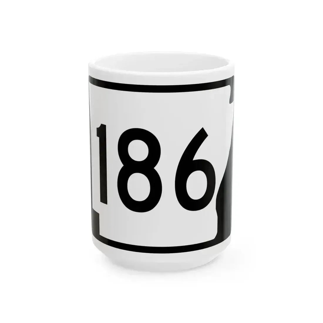 Arkansas 186 (Arkansas) (Road Sign) White Coffee Mug 15oz - Go Mug Yourself