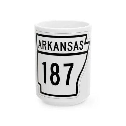Arkansas 187 1948 (Arkansas) (Road Sign) White Coffee Mug 15oz - Go Mug Yourself