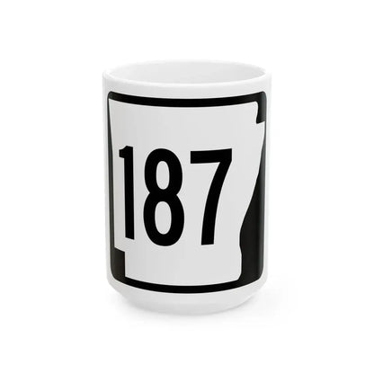 Arkansas 187 1970 (Arkansas) (Road Sign) White Coffee Mug 15oz - Go Mug Yourself